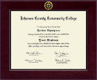 Johnson County Community College Century Gold Engraved Diploma Frame in Cordova