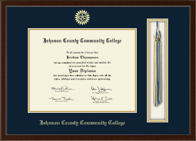 Johnson County Community College diploma frame - Tassel & Cord Diploma Frame in Delta