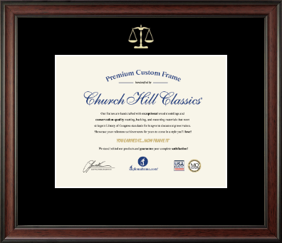 Legal Certificate Frames and Gifts certificate frame - Embossed Law Certificate Frame Studio in Studio