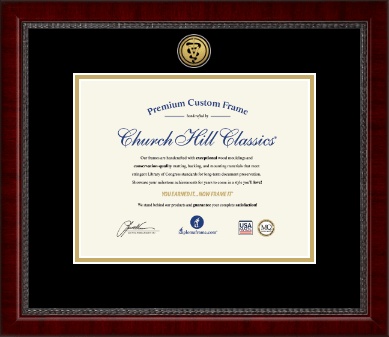 Veterinary Certificate Frames and Gifts certificate frame - Engraved Veterinary Certificate Frame in Sutton
