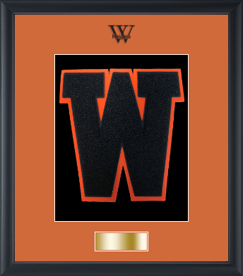 Wartburg College varsity letter frame - Varsity Letter Frame in Obsidian