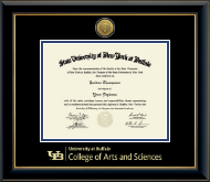University at Buffalo diploma frame - Gold Engraved Medallion Diploma Frame in Onyx Gold
