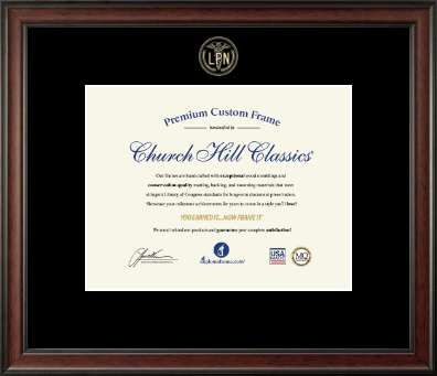 Licensed Practical Nurse Certificate Frame and Gifts certificate frame - Embossed Licensed Practical Nurse Certificate Frame in Studio