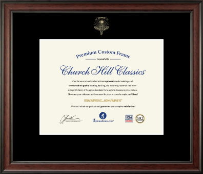 Optometry Certificate Frames and Gifts certificate frame - Embossed Optometry Certificate Frame in Studio