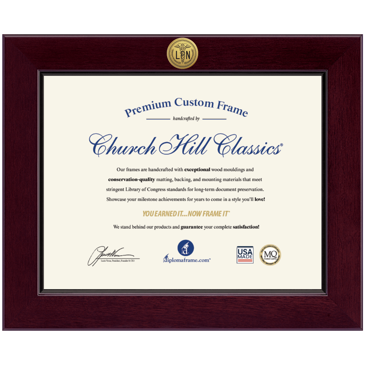 Century Licensed Practical Nurse Certificate Frame in Cordova Licensed