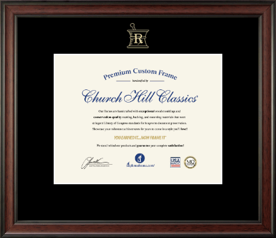 Pharmacy Certificate Frames and Gifts certificate frame - Embossed Pharmacy Certificate Frame in Studio
