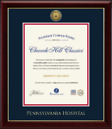 University of Pennsylvania Gold Engraved Medallion Certificate Frame in Gallery