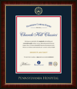 University of Pennsylvania Gold Embossed Certificate Frame in Murano