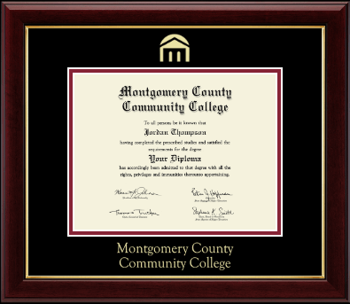 Montgomery County Community College diploma frame - Gold Embossed Diploma Frame in Gallery