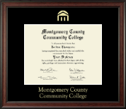 Montgomery County Community College diploma frame - Gold Embossed Diploma Frame in Studio