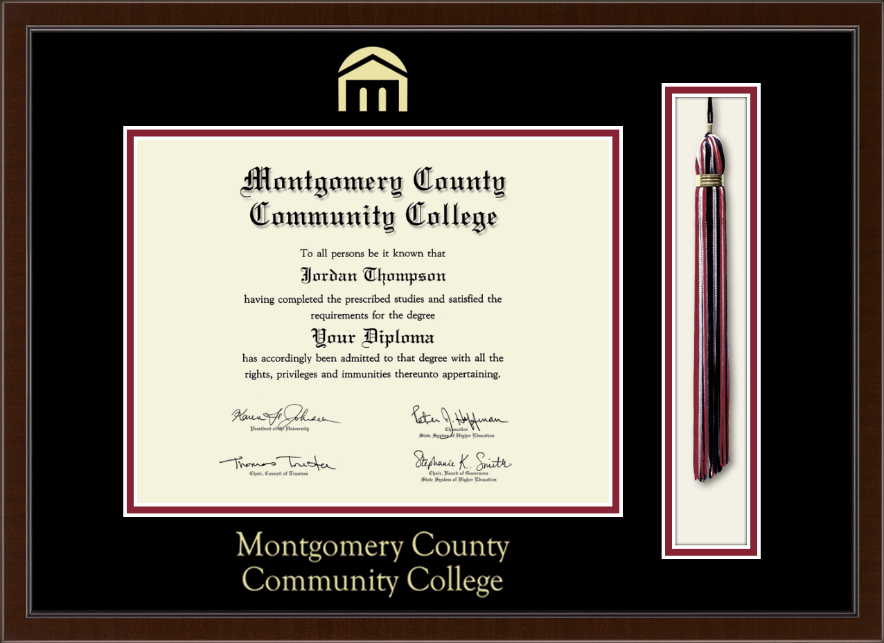 Montgomery County Community College Tassel Edition Diploma Frame In Delta Item 316202