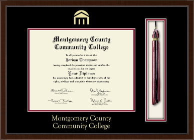 Montgomery County Community College diploma frame - Tassel & Cord Diploma Frame in Delta