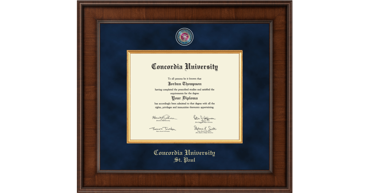 Presidential Masterpiece Diploma Frame in Madison Concordia University