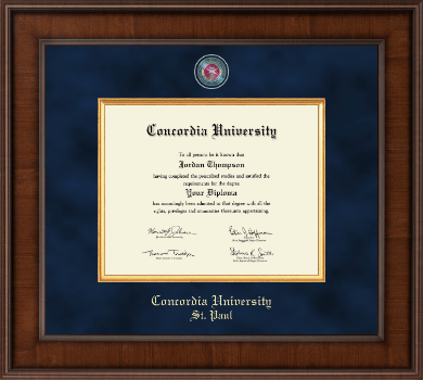 Concordia University Saint Paul Minnesota diploma frame - Presidential Masterpiece Diploma Frame in Madison