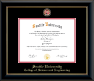 Seattle University diploma frame - Masterpiece Medallion Diploma Frame in Onyx Gold