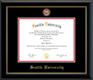 Seattle University diploma frame - Masterpiece Medallion Diploma Frame in Onyx Gold