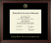 Embry-Riddle Aeronautical University diploma frame - Gold Embossed Diploma Frame in Studio