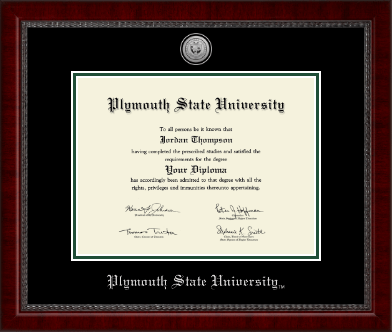 Plymouth State University diploma frame - Silver Engraved Medallion Diploma Frame in Sutton