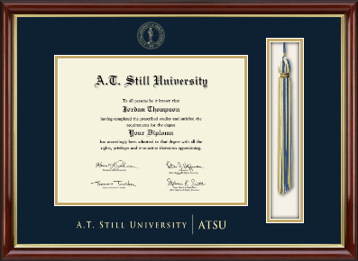 A.T. Still University diploma frame - Tassel & Cord Diploma Frame in Southport Gold