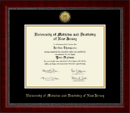 University of Medicine and Dentistry of New Jersey diploma frame - Gold Engraved Medallion Diploma Frame in Sutton