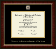 University of Medicine and Dentistry of New Jersey Masterpiece Medallion Diploma Frame in Murano