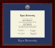 Lynn University diploma frame - Silver Engraved Medallion Diploma Frame in Sutton
