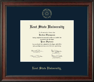 Kent State University diploma frame - Gold Embossed Diploma Frame in Studio