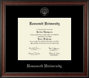 Roosevelt University Silver Embossed Diploma Frame in Studio