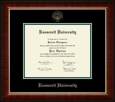Roosevelt University diploma frame - Gold Embossed Diploma Frame in Murano