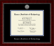 Lamar Institute of Technology diploma frame - Silver Engraved Medallion Diploma Frame in Sutton