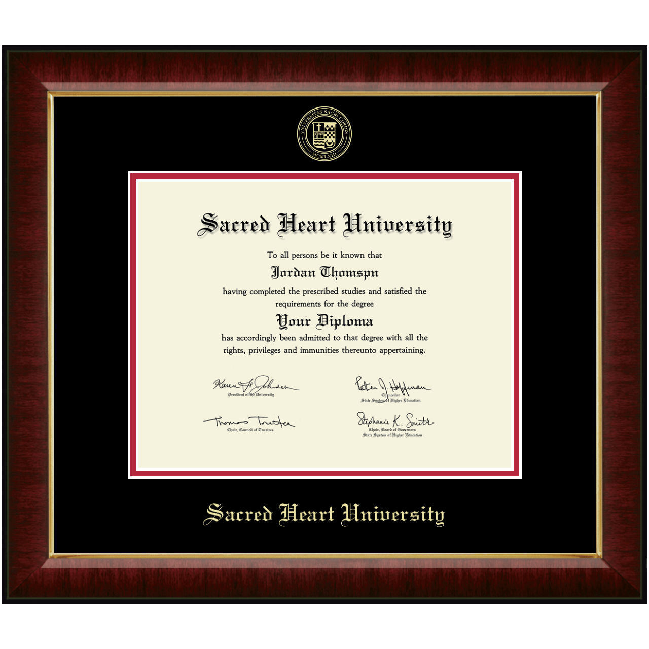 PreSpring 2009 Gold Embossed Diploma Frame in Murano Sacred Heart