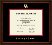 University of Houston Gold Embossed Diploma Frame in Murano