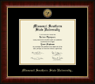 Missouri Southern State University diploma frame - Gold Engraved Medallion Diploma Frame in Murano