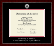 University of Houston diploma frame - Silver Engraved Medallion Diploma Frame in Sutton