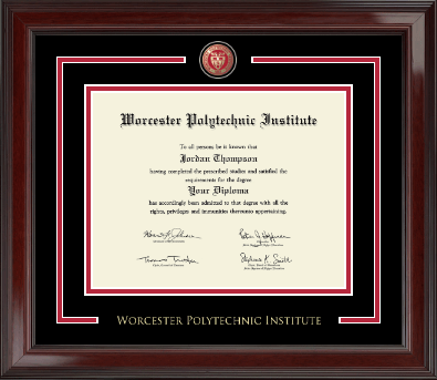 Worcester Polytechnic Institute diploma frame - Showcase Edition Diploma Frame in Encore