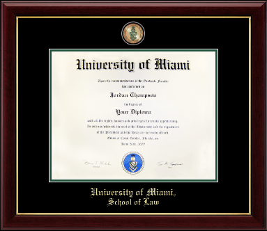 University of Miami diploma frame - Masterpiece Medallion Diploma Frame in Gallery