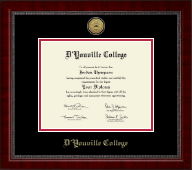 D'Youville College diploma frame - Gold Engraved Medallion Diploma Frame in Sutton