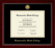 Gainesville State College Gold Engraved Medallion Diploma Frame in Sutton