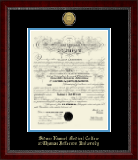 Thomas Jefferson University diploma frame - Gold Engraved Medallion Diploma Frame in Sutton