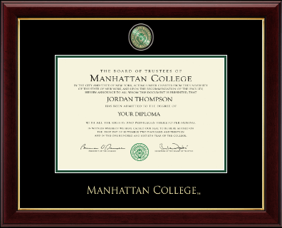 Manhattan College diploma frame - Masterpiece Medallion Diploma Frame in Gallery