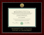 Manhattan College Gold Engraved Medallion Diploma Frame in Sutton