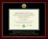 Manhattan College Gold Engraved Medallion Diploma Frame in Sutton