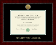 Manhattan College diploma frame - Gold Engraved Medallion Diploma Frame in Sutton