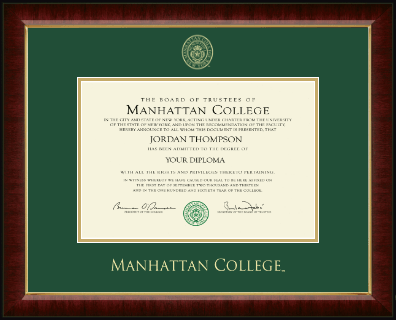 Manhattan College diploma frame - Gold Embossed Diploma Frame in Murano