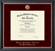 Virginia Tech diploma frame - Regal Edition Diploma Frame in Noir