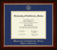 University of California Irvine diploma frame - Gold Embossed Diploma Frame in Murano