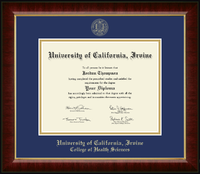 University of California Irvine diploma frame - Gold Embossed Diploma Frame in Murano