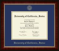 University of California Irvine Gold Embossed Diploma Frame in Murano