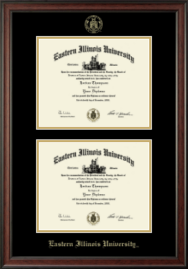 Eastern Illinois University diploma frame - Double Diploma Frame in Studio