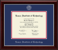 Lamar Institute of Technology diploma frame - Silver Embossed Diploma Frame in Gallery Silver